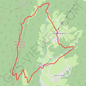 Trace GPS Tour de la Montagne de Lachat à Dingy-Saint-Clair, itinéraire, parcours