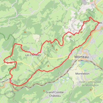 Trace GPS Val de Morteau - La Motte, itinéraire, parcours