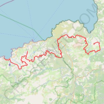 Trace GPS E02 - Saint-Florent, itinéraire, parcours