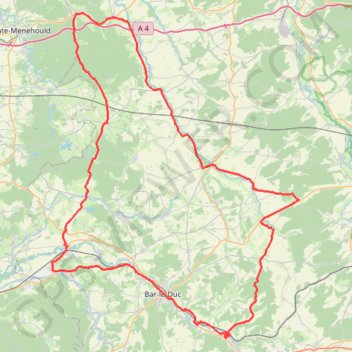 Trace GPS Triaucourt - Tronville-en-Barois, itinéraire, parcours