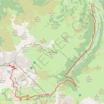 Trace GPS Col des Laquets, itinéraire, parcours