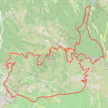 Trace GPS Les Baux de Provence, itinéraire, parcours