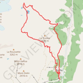 Trace GPS Cabane des Aiguilles rouges d'Arolla, itinéraire, parcours