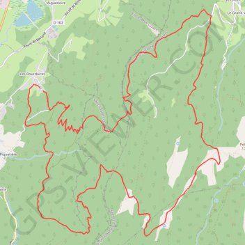 Trace GPS Bourdoires Arpison La Rucheres Col de la Sarriette, itinéraire, parcours