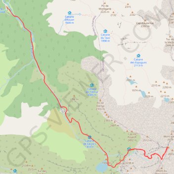 Trace GPS J4 Mont Vallier retour, itinéraire, parcours