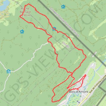 Trace GPS Tour de la Roche Bernard - Bois-d'Amont, itinéraire, parcours