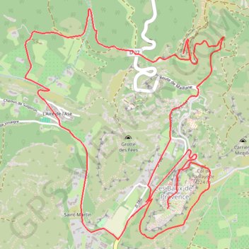 Trace GPS Le tour des Baux-de-Provence - Les Baux-de-Provence, itinéraire, parcours