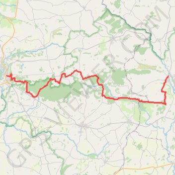 Trace GPS Chemin de Saint Michel (voie de Paris) etape 14, itinéraire, parcours