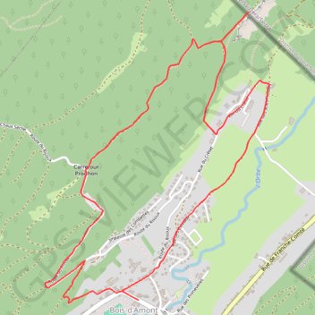 Trace GPS Les Chalets - Bois-d'Amont, itinéraire, parcours