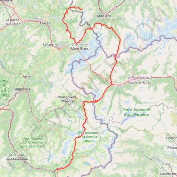 Trace GPS Via Alpina, Susanfe-Modane, itinéraire, parcours