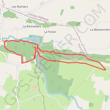Trace GPS Sentier-Fosse-Arthour, itinéraire, parcours