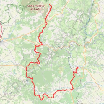 Trace GPS GR46 De Saint-Projet (Tarn et Garonne) à Les Cabannes (Tarn), itinéraire, parcours