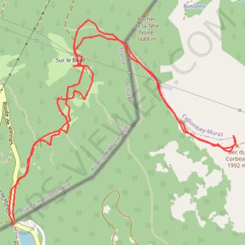 Trace GPS Bec du Corbeau, itinéraire, parcours