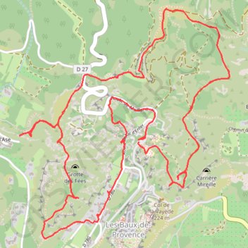 Trace GPS Baux de Provence val d'enfer, itinéraire, parcours