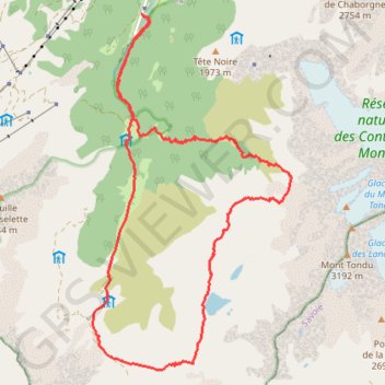 Trace GPS Monts Jovet : En boucle par le Nant Blanc, itinéraire, parcours