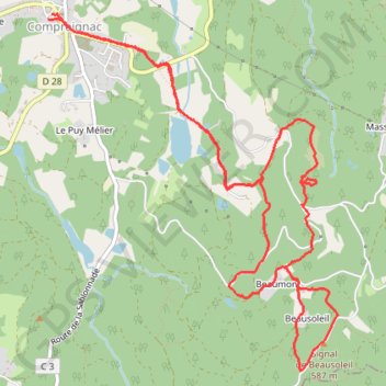 Trace GPS Rando compreignac, itinéraire, parcours