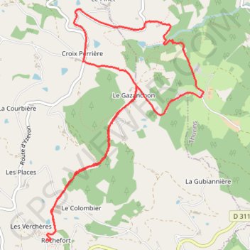 Trace GPS Rochefort Bayard, itinéraire, parcours