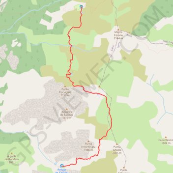 Trace GPS GR20 Carozzu-Ortu di u Piobbu, itinéraire, parcours