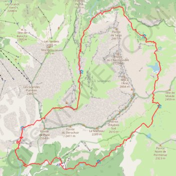 Trace GPS Trail des 5 Refuges - Passy, itinéraire, parcours