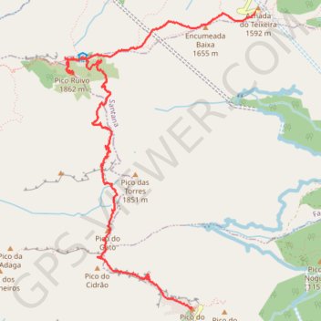 Trace GPS Taxera - Pico Ruivo - Pico Ariero, itinéraire, parcours