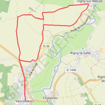 Trace GPS Au départ de Vaucouleurs - Ugny, itinéraire, parcours