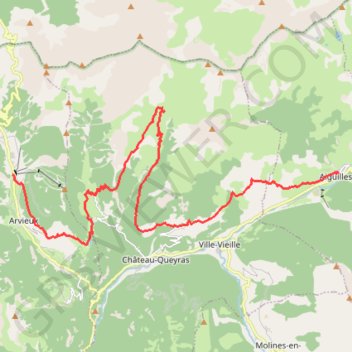 Trace GPS Queyras - Jour 3, itinéraire, parcours