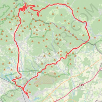 Trace GPS P107 - Ballon d'Alsace depuis Sewen, itinéraire, parcours
