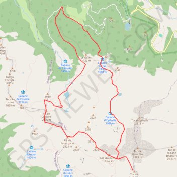 Trace GPS Crête du Crabère au tuc de la Messe depuis Mount Ner, itinéraire, parcours