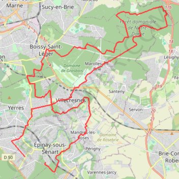 Trace GPS Gros bois - Notre Dame, itinéraire, parcours