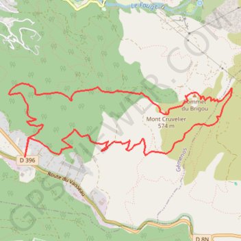 Trace GPS Gemenos - Les Nègles - Mont Cruvelier, itinéraire, parcours