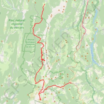 Trace GPS Traversée du Vercors, itinéraire, parcours