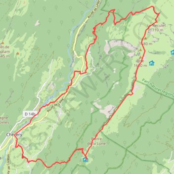 Trace GPS Chézery-Gralet-Reculet-Chézery, itinéraire, parcours