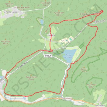 Trace GPS Balade autour de l'étang de Hanau, itinéraire, parcours