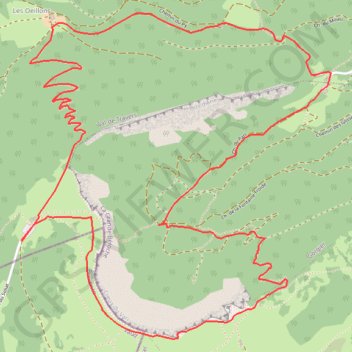 Trace GPS Le tour du creux du Van en Suisse, itinéraire, parcours