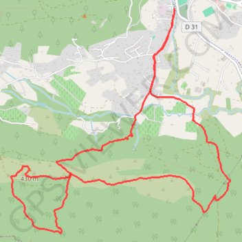 Trace GPS SALERNES LE SERRE PAR LE LAURON, itinéraire, parcours