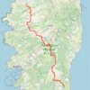 Trace GPS Traversée de la Corse en 7 étapes, itinéraire, parcours