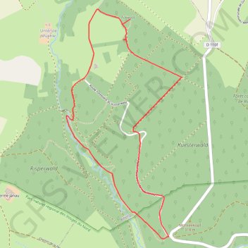 Trace GPS Circuit du Gros Chêne de Bining - Montbronn, itinéraire, parcours