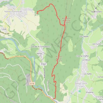 Trace GPS Lachat par Blonniere, itinéraire, parcours