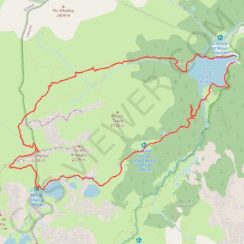 Trace GPS Pic d'Ayous par le col d'Aas-bielle, itinéraire, parcours