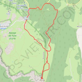 Trace GPS Balade autour des crêtes de Font d'Urle, itinéraire, parcours