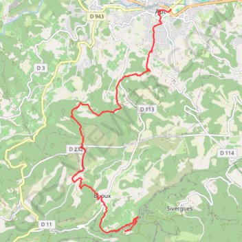Trace GPS Jour 1 - Apt - 12 - Buoux, itinéraire, parcours