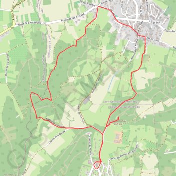 Trace GPS Saint Germain au Mont d'Or - Tour Risler, itinéraire, parcours