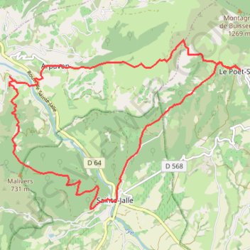 Trace GPS Arpavon Sainte-Jalle, itinéraire, parcours