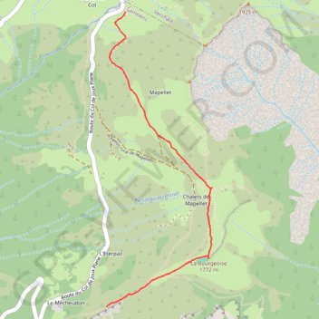 Trace GPS Samoëns, La Bourgeoise, itinéraire, parcours