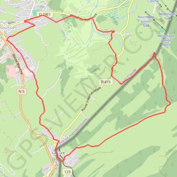 Trace GPS La Frontière - Les Rousses, itinéraire, parcours