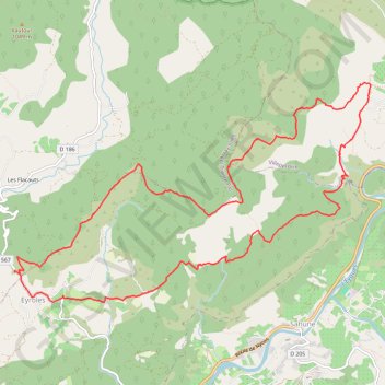 Trace GPS Eyroles - Villeperdrix, itinéraire, parcours