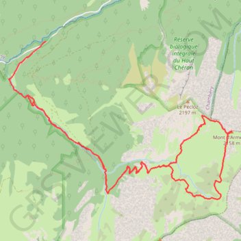 Trace GPS Le Mont d'Armenaz, itinéraire, parcours
