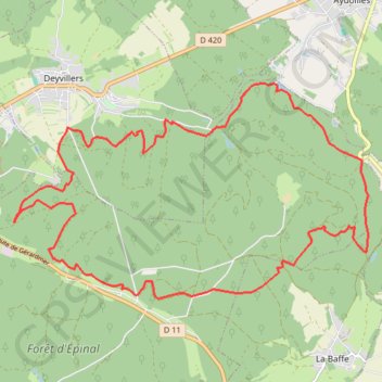 Trace GPS Circuit des Grand Bois - Deyvillers, itinéraire, parcours