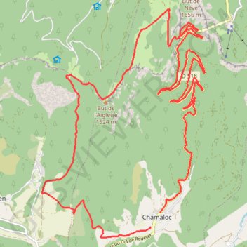 Trace GPS Descente du plateau du Vercors par le col de Vassieux - Chamaloc, itinéraire, parcours