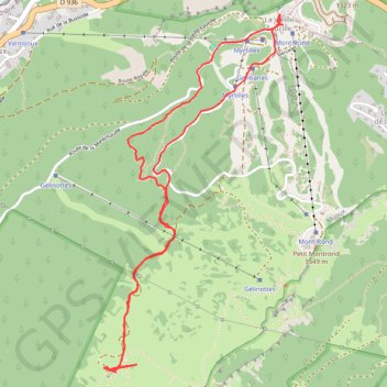 Trace GPS Raquettes au Crozat (Col de la Faucille), itinéraire, parcours
